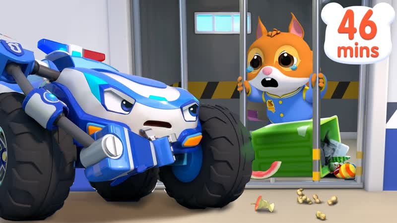 Who Threw the Trash Around , Police Car , Garbage Truck, Monster Truck, Kids Songs, Baby
