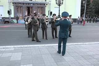 Выступление оркестра инженерных войск города Хабаровска. Фрагмент 1.