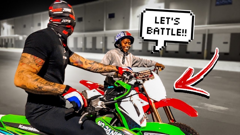 13 YEAR OLD KID CALLS ME OUT TO A WHEELIE BATTLE , BRAAP