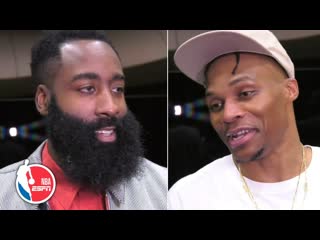James Harden says his beard protected him from the ball that hit his face | NBA on ESPN