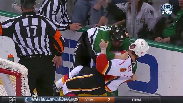 Dennis Wideman vs Patrick Sharp Dec 17,