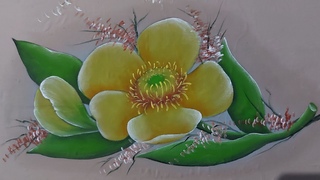 Pintura para iniciantes (flor amarela)