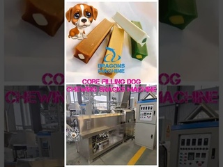 Core Filling Dog Chewing Snacks Machine #dogfood #healthydogtreats #dogjerkymachine #dogfoodextruder