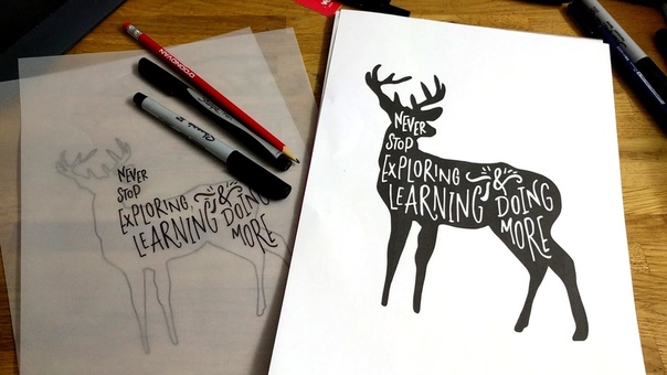 How to DRAW HAND LETTERING inside an OBJECT