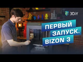 #ТехПоддержка | Первый запуск 3D принтера Bizon 3 от 3DIY.  Запускаем за 5 шагов