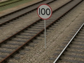UK Railsign - Speed Limit 100 (Large)