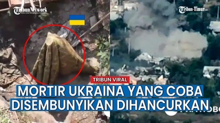 Detik-detik Mortir Ukraina yang Disembunyikan di Balik Terpal Kena Hantaman Artileri Rusia