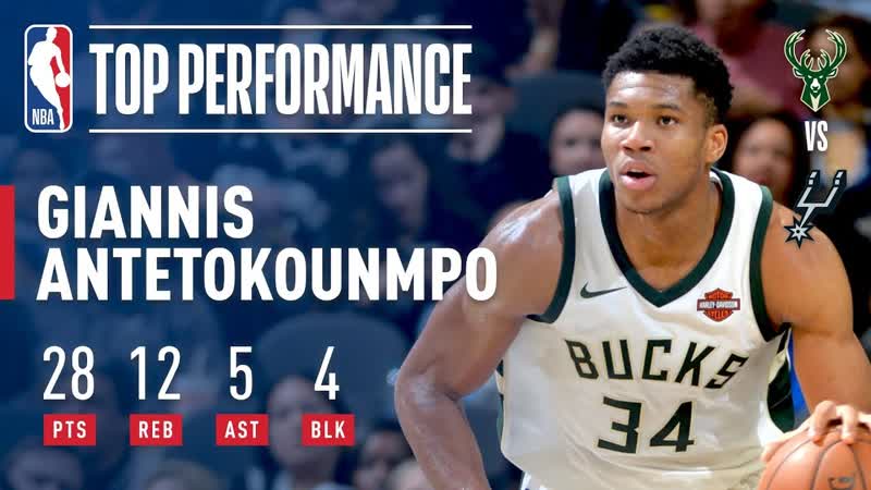 Giannis Antetokounmpo Rallies Bucks to Win Over Spurs, November 10,