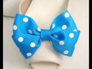 DIY How to make Grosgrain Polka dots Bow, Tutorial, DIY, Polka dots #2