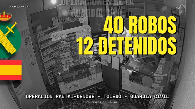Desmantelada una banda de Toledo tras cometer más de 40 robos en estancos, bares y