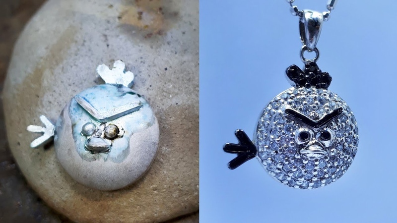 custom jewelry making angry birds silver