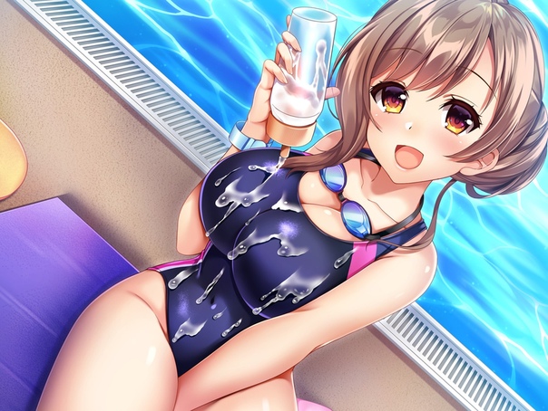 Anime girls in swimsuit