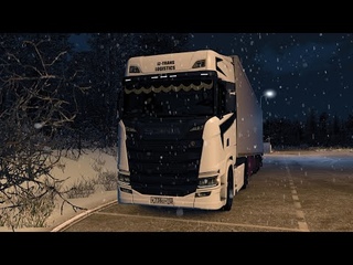 ETS 2, SCANIA S450, Раннее утро.