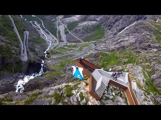 Wingsuit flying in the amazing Norway / Прыжок со стены Троллей