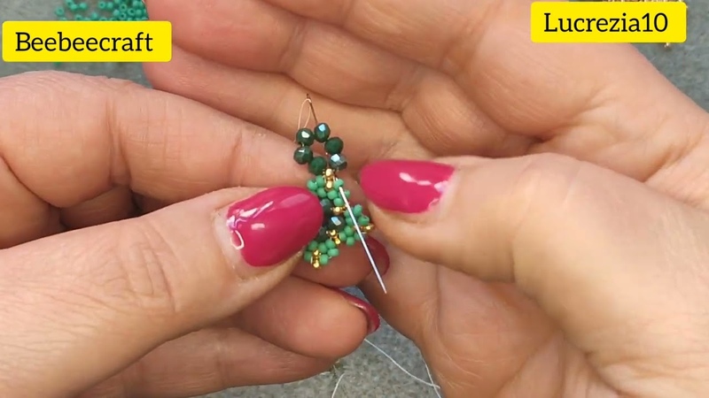 tutorial earring, bracelet Febe, beading, beadwork, beebeecraft, earrings,