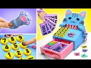 ПРОСТЫЕ ПОДЕЛКИ! Мастерим кассовый аппарат в виде котика из пены и фетра!