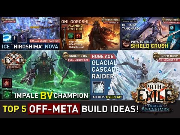 Best Off Meta Build Ideas For 3. 22 ENDGAME Viable ,, Full Unique + 10 Div Budget