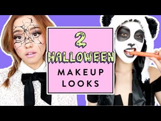 Halloween Makeup Looks | Panda + Shattered Doll