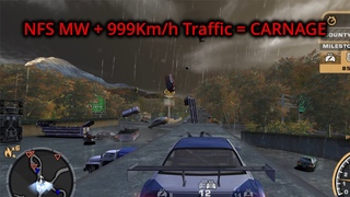 NFS Most Wanted | But the traffic speed is set to 999 Km/h