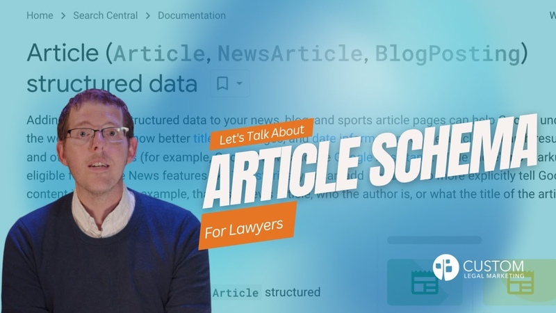Article Schema for Lawyers: Help Google Help Your Law