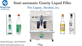 50-1000 ml Semi-automatic gravity liquid filling machine for glass bottled Liquor Filler