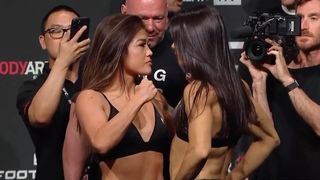 Tracy Cortez vs. Melissa Gatto - Weigh-in Face-Off - (UFC 274: Oliveira vs Gaethje)