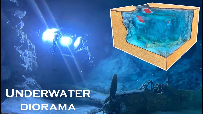 Underwater diorama, research submarine finds Japanese airmen. With Anycubic PHOTON MONO