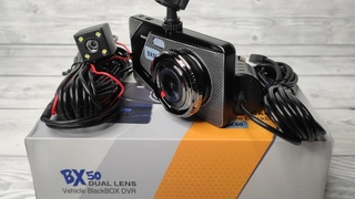 Видеорегистратор с двумя камерами Dual Lens BX50