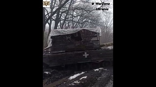 Ukrainian T 80BV tank with drone protection in the east